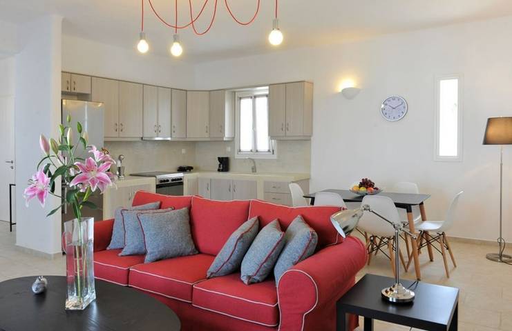 Location de vacances pour 7 personnes, avec terrasse et vue sur l’océan ainsi que jardin et piscine dans Náoussa - 3