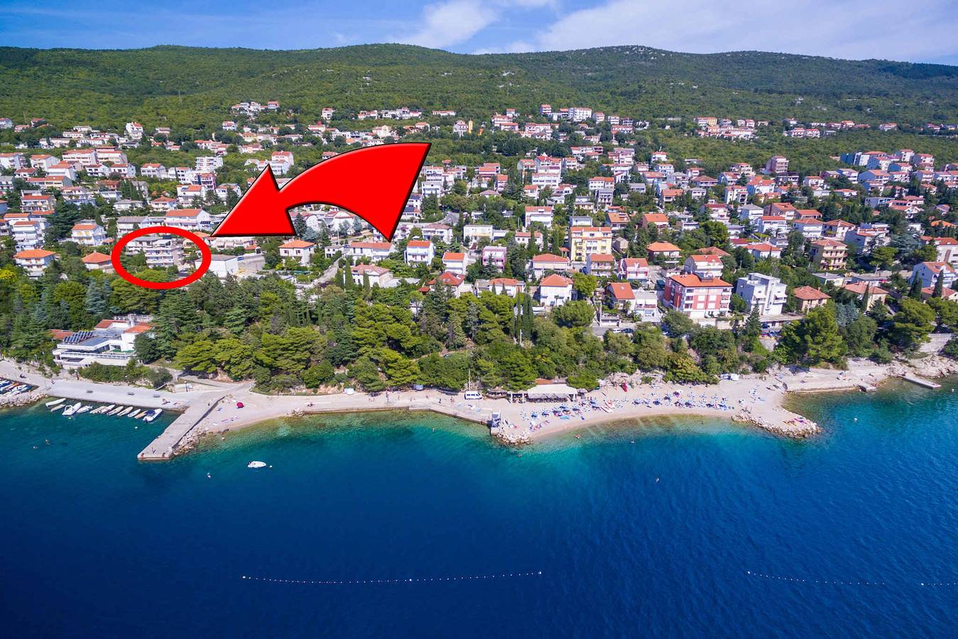 Apartamento vacacional entero, Apartamento vacacional con hidromasaje, sauna, aire acondicionado, Wifi y terraza con vistas al mar  in Dramalj, Condado de Primorje-Gorski Kotar