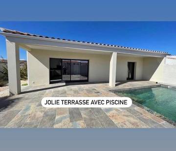 Cottage pour 4 personnes, avec terrasse ainsi que jardin et piscine à Nissan-lez-Enserune