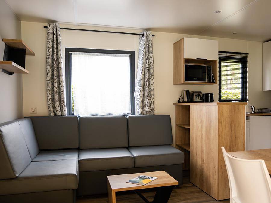 Camping Entre Terre et Mer  - Mobilhome 6 personas - Mobil home Privilège (3 habitaciones) 2 baños in Pont-Scorff, Côte des Mégalithes