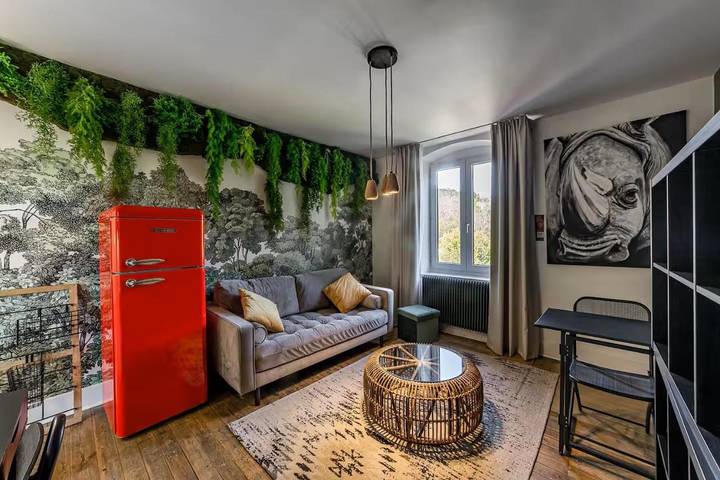 Gîte pour 2 personnes, avec Terrasse ainsi que Jardin et Vue à Saint-Cyr-au-Mont-d'Or