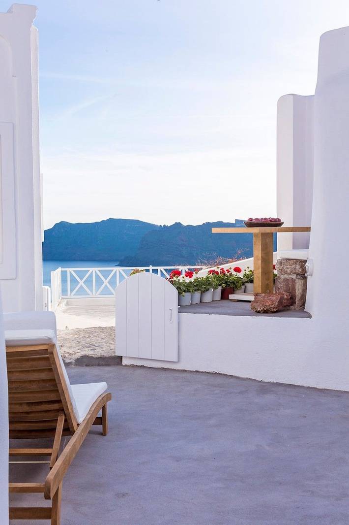 Villa for 2 people, with terrace and ocean view in Oia