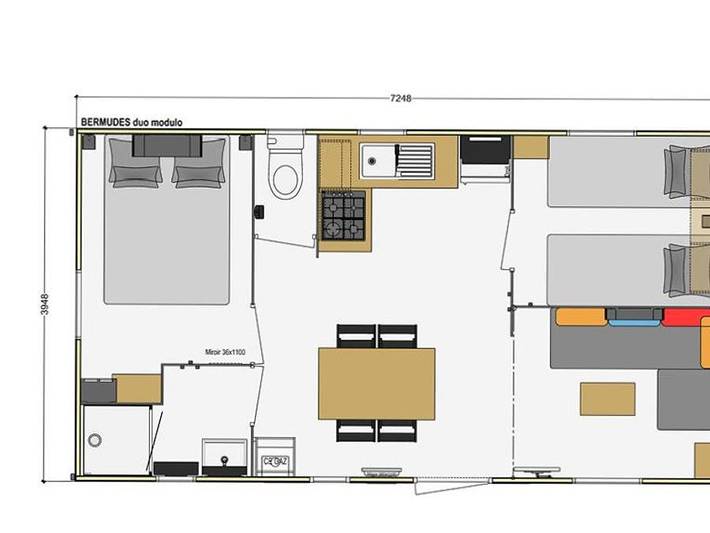 Mobil home pour 5 personnes, avec bassin pour enfant à Urrugne - 4