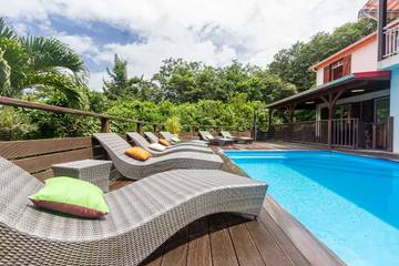 Villa pour 10 personnes, avec balcon et piscine à Deshaies