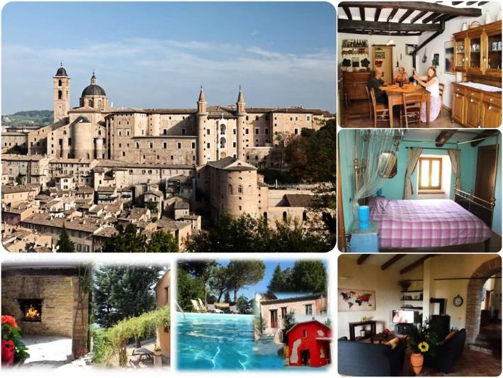 Casa vacanza per 8 persone, con piscina e terrazza a Urbino