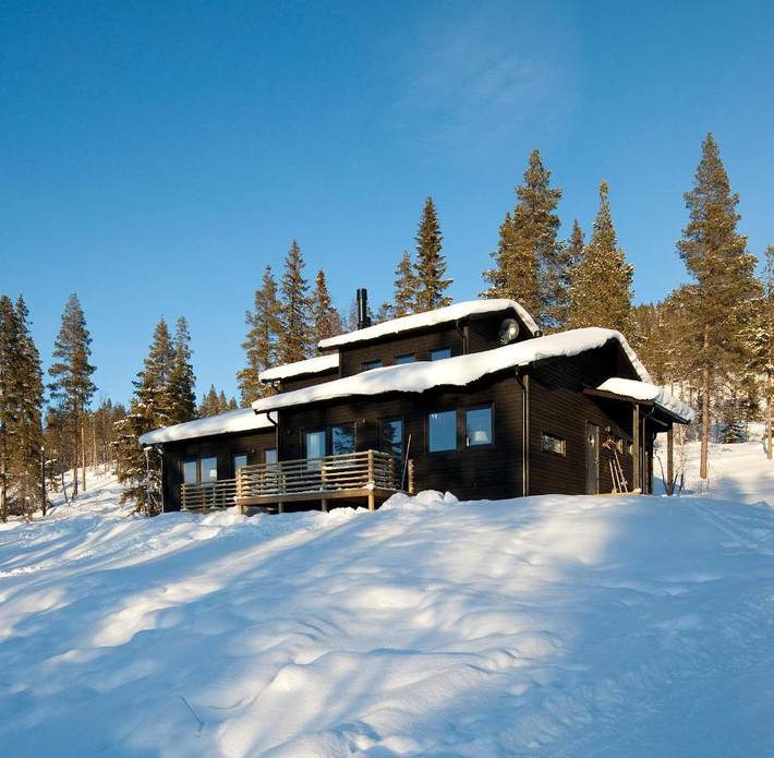 Chalet für 2 Personen, mit Sauna und Ausblick sowie Terrasse, mit Haustier in Nordschweden