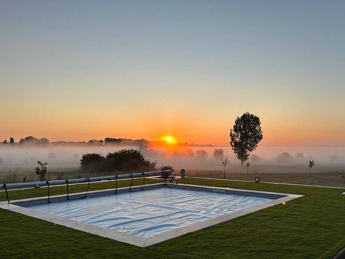 Maison de vacances pour 6 personnes, avec Terrasse et Jardin ainsi que Piscine et Vue