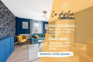 Gîte pour 10 personnes, avec terrasse à Volmerange-les-Mines
