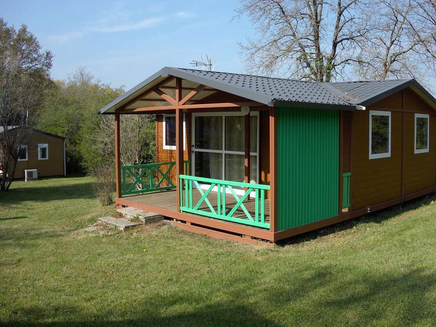 Camping L'Oasis du Berry - Chalet 7 personen - Nr. 27 mit Sofa in Saint-Gaultier, Le Blanc und Umgebung
