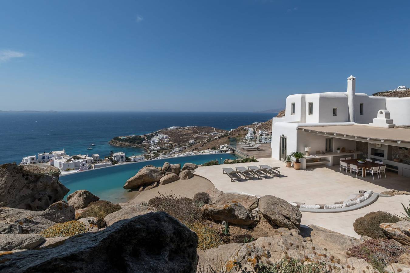 Exquisite Mykonos Villa | Villa Mare Azzurro | 8 Bedrooms | Panoramic Sea Views in Agios Stefanos, Mykonos