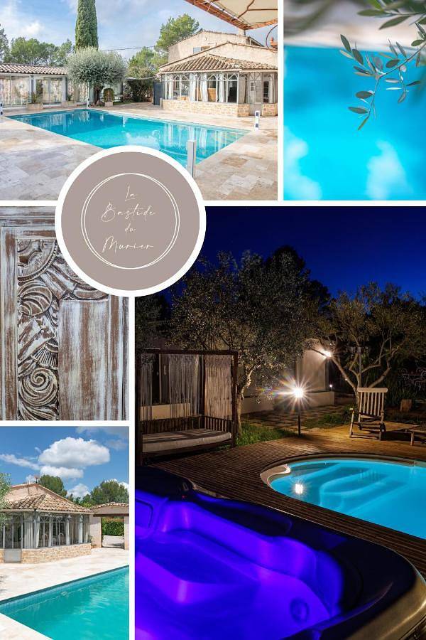 Chambre d’hôte pour 2 personnes, avec Terrasse et Jacuzzi ainsi que Jardin et Piscine à Cotignac
