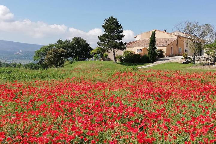 Gîte pour 4 personnes, avec terrasse à Roussillon