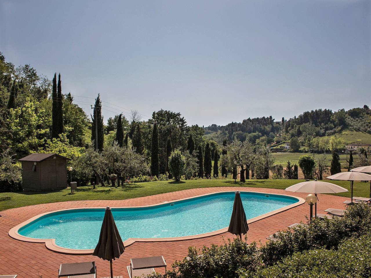 Ganze Wohnung, Apartment 'Rustico Con Piscina' mit Gemeinschaftspool, privatem Garten und Wlan in San Miniato, Pisa Provinz
