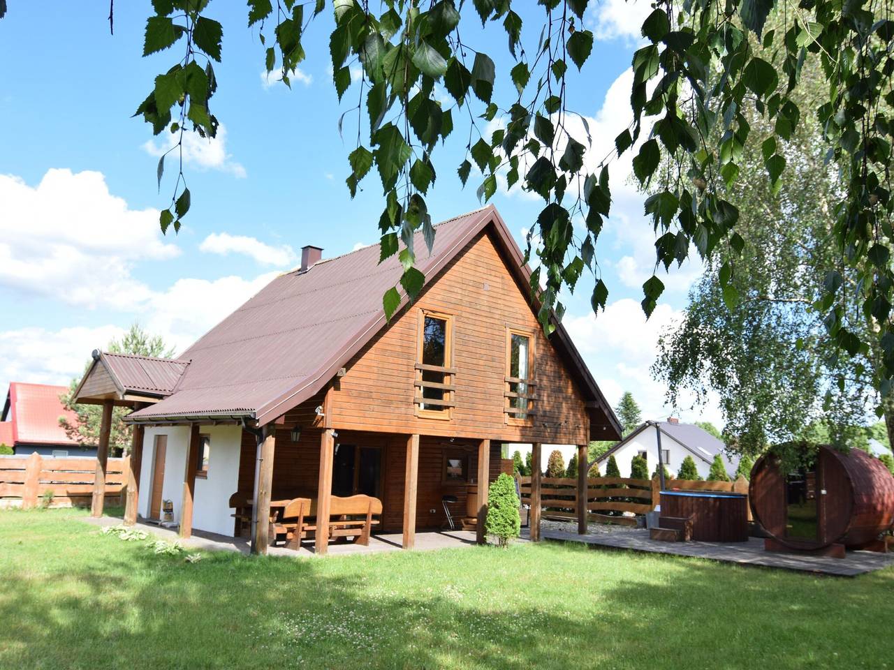 Ferienhaus am See Zarnowieckie mit Sauna in powiat wejherowski
