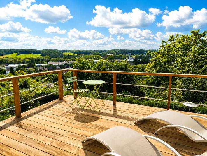 Maison d’hôte pour 2 personnes, avec Terrasse et Vue dans Bierges