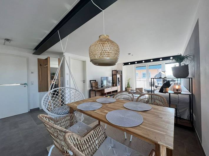 Ferienwohnung für 3 Personen, mit Balkon und Balkon/Terrasse sowie Ausblick in Stetten