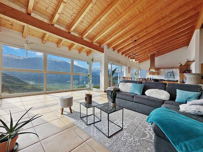 Location de vacances pour 8 personnes, avec Terrasse à Ayent
