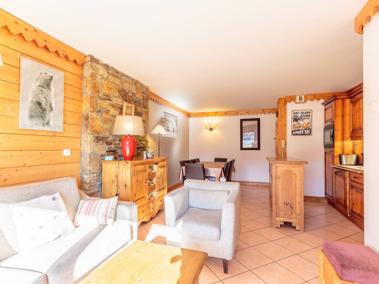 Appartement entier, Appartement spacieux avec accès pistes et espace bien-être in Aime 2000, Aime-la-Plagne