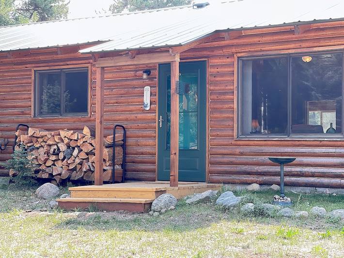 Log cabin for 6 people, with terrace, with pets in Wyoming