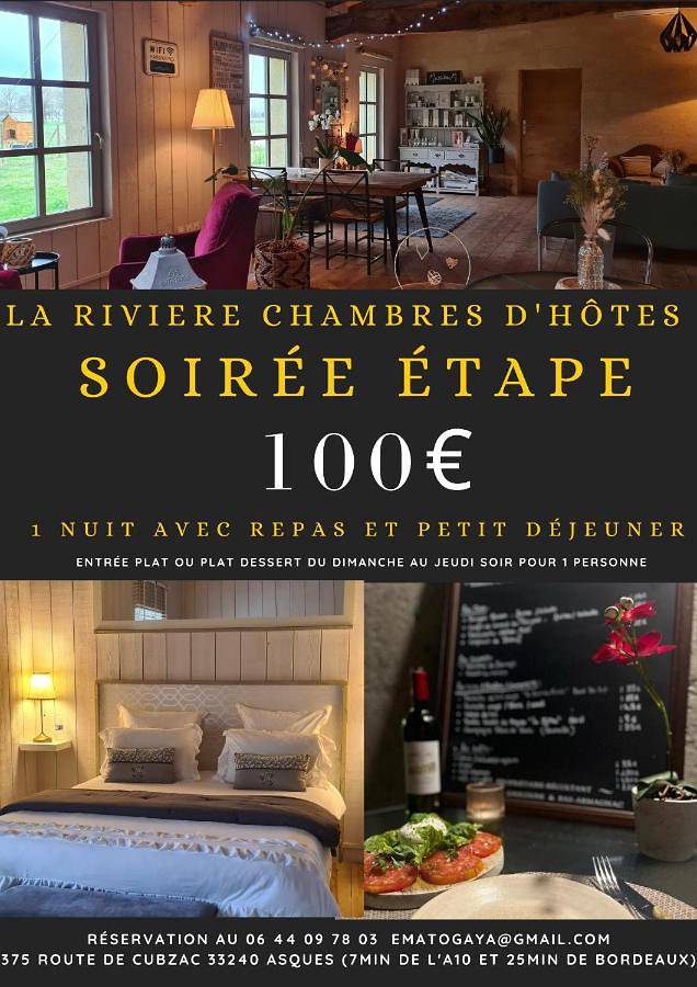 Chambre d’hôte pour 2 personnes, avec piscine ainsi que jacuzzi et terrasse en Gironde - 2