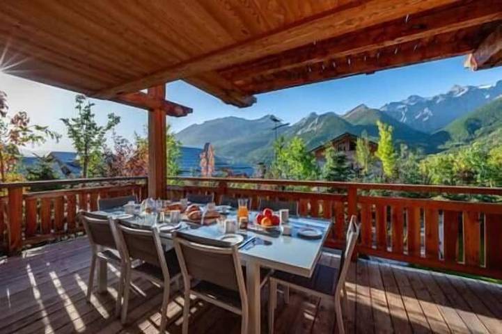 Maison pour 12 personnes, avec Balcon et Jacuzzi ainsi que Jardin et Sauna à Le Monêtier-les-Bains