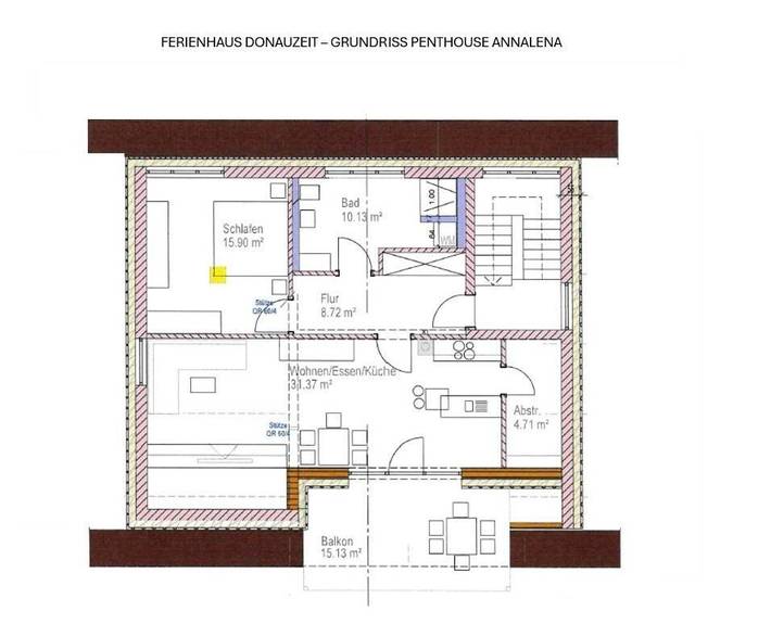 Ferienwohnung für 6 Personen, mit Balkon und Terrasse sowie Garten und Ausblick in Sigmaringen - 3