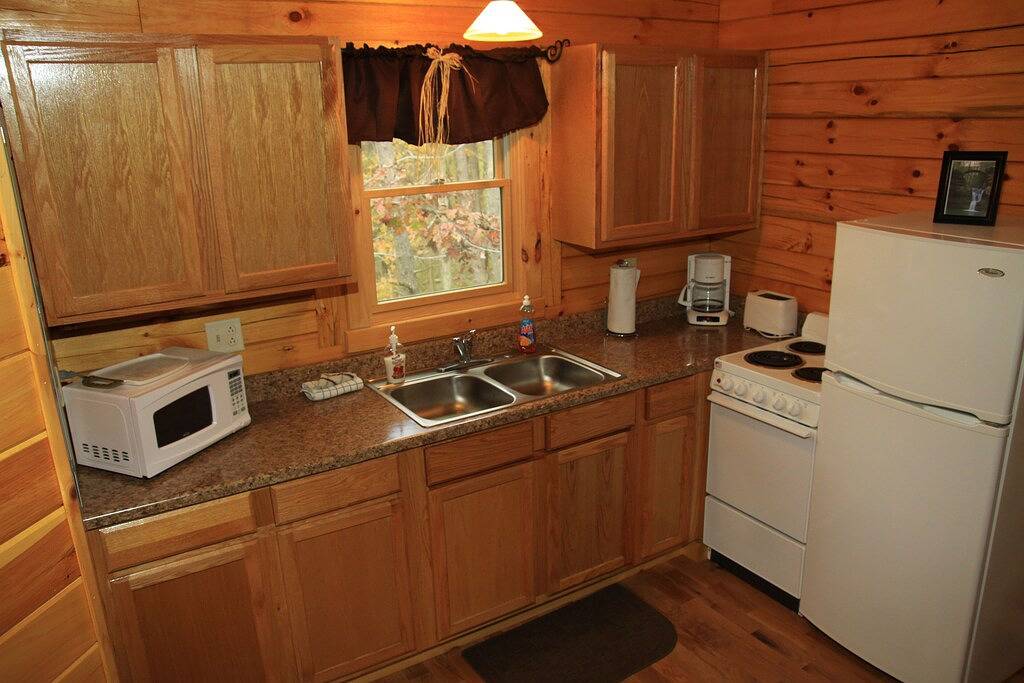 Kabine-Eigenes Badezimmer-Standard-Overlook Cabin in Hocking Hills