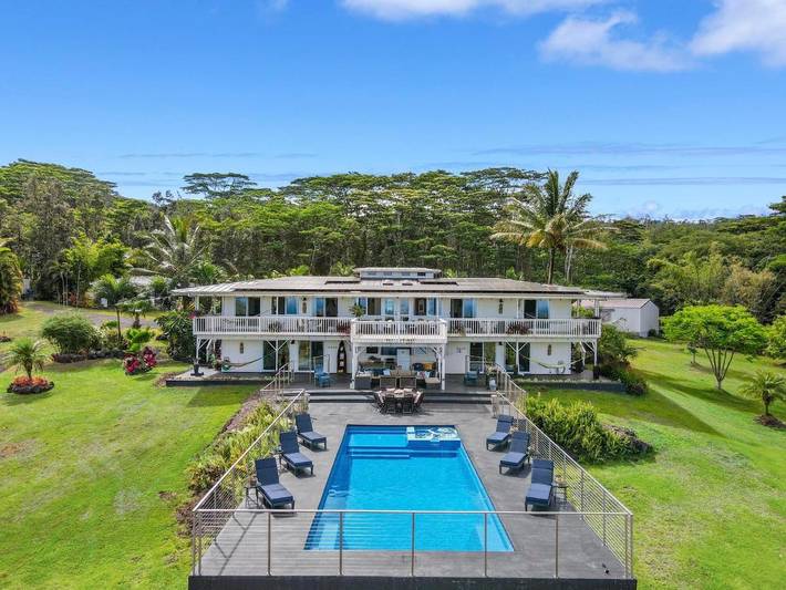 Villa voor 16 personen, with uitzicht and tuin as well as zwembad in Hawai