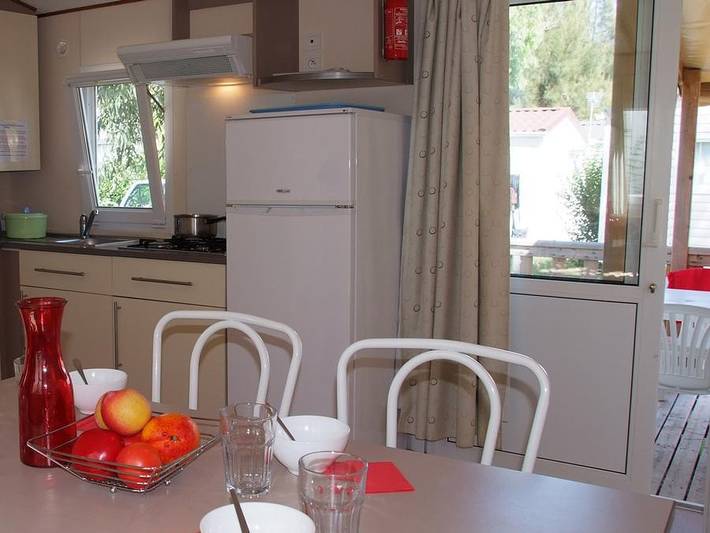 Camping Tikayan Les Palmiers  - Mobilhome 6 personnes - Colorado Eco - 2 chambres - Clim - Tv in Hyeres, Parc national de Port-Cros