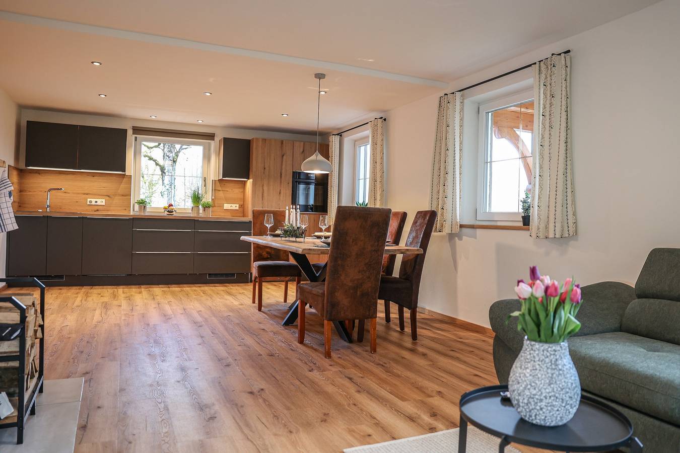 Ganze Ferienwohnung, Ferienwohnung Söldenköpfl-Blick - Ferienwohnung für 1 - 5 Personen mit 2 Schlafzimmern, großer Wohnküche, 2 Bädern, separates Wc, Schwedenofen, Terrasse in Schönau am Königssee, Berchtesgadener Alpen