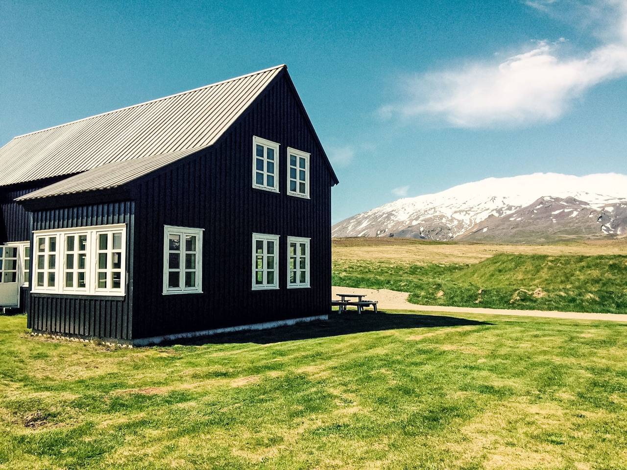Häuschen in malerischer Umgebung in Island in Hellnar, Snæfellsbær
