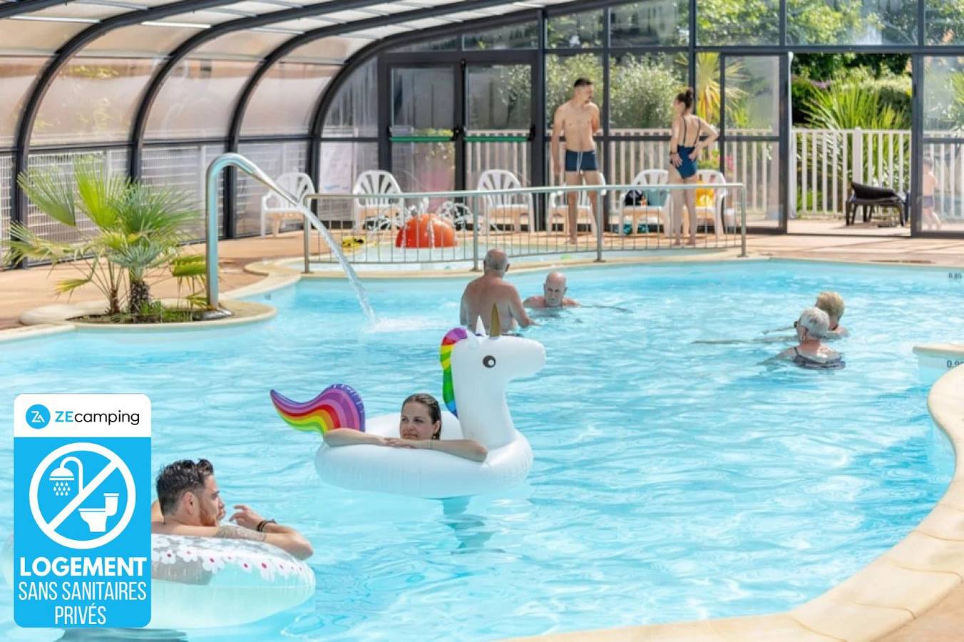 Zecamping 4 étoiles 500m plage piscine couverte locatif Bbq 16m2 in Fouesnant, Côte de Cornouaille