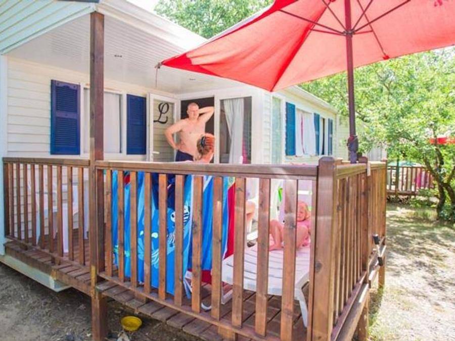 Camping Sites et Paysages - Le Petit Bois - Mobilheim 4 personen - Cottage Comfort Murier in Ruoms, Ardèche