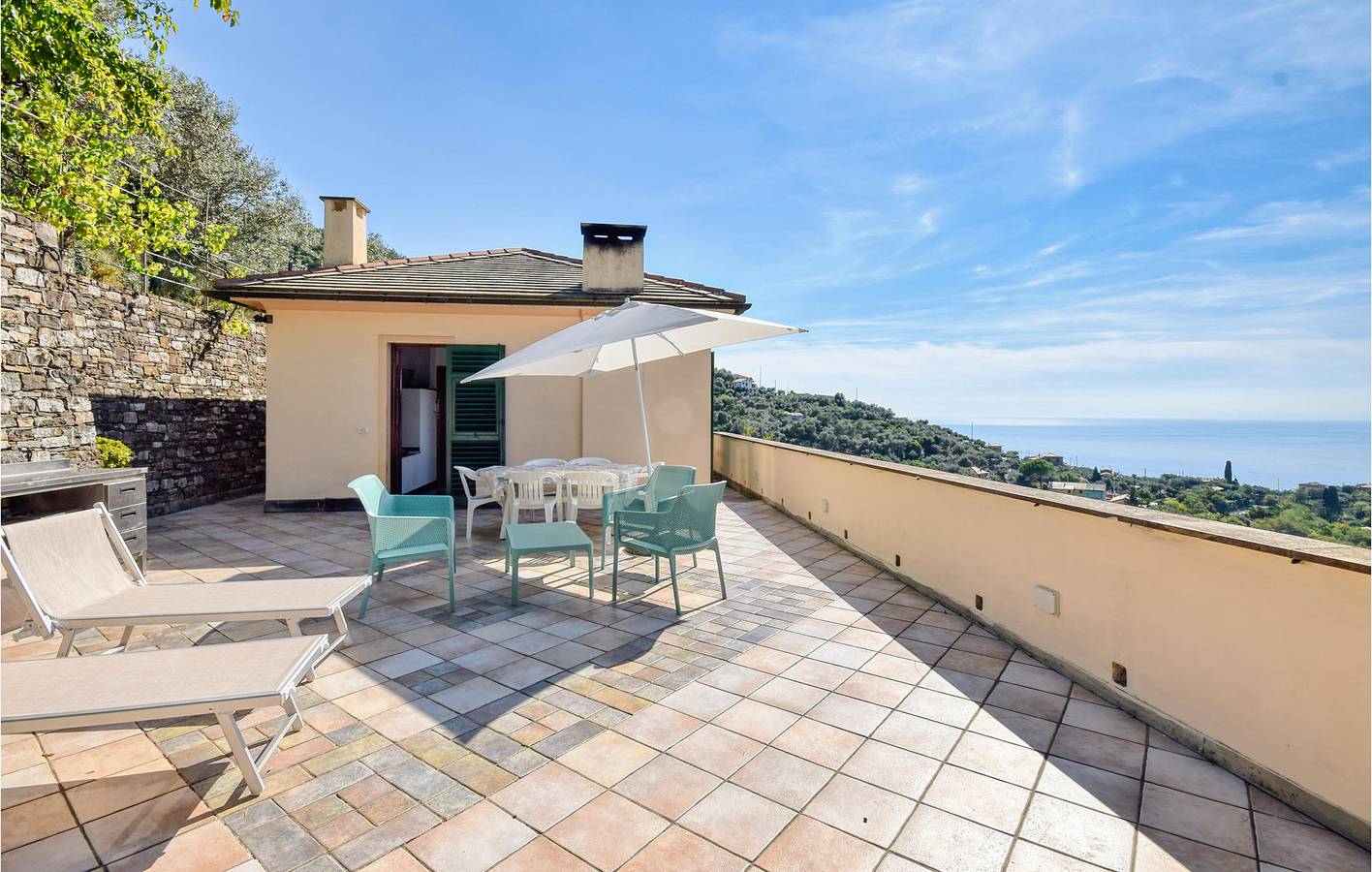 Wohnung mit Meerblick - 120qm, Parkplatz, Isolierung, WiFi in Recco, Riviera di Levante