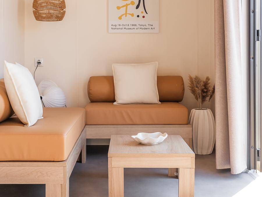 Camping Domaine de Sainte Véziane - Mobilhome 4 personas - Privilegio 2 dormitorios - 31m² superficie habitable in Bessan, Côte d'Améthyste