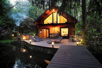Blockhütte für 2 Personen, mit Whirlpool und Sauna sowie Garten in Flandern