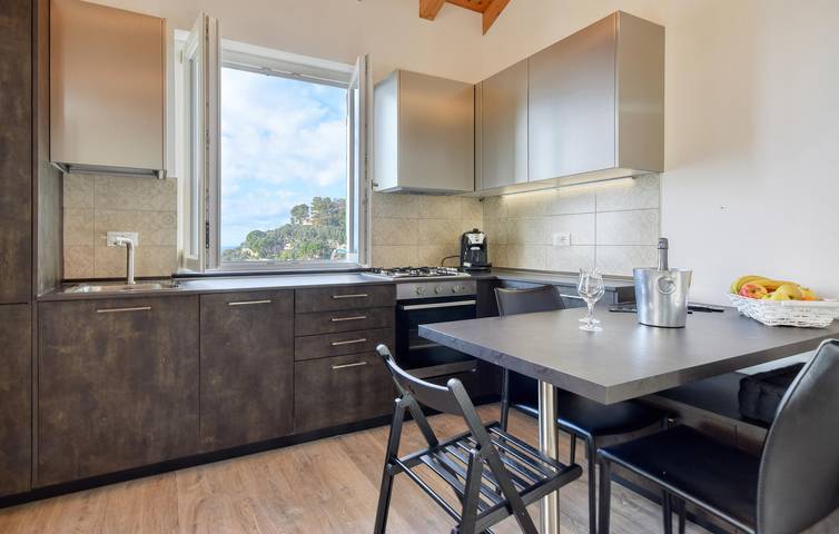 Appartamento intero, Appartamento per vacanze vista mare con lavatrice, aria condizionata, parcheggio, terrazza e internet in Recco, Riviera di Levante