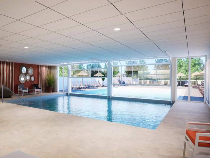 Gîte pour 6 personnes, avec piscine ainsi que balcon et sauna, adapté aux familles dans Plage de la Grande Conche - 3