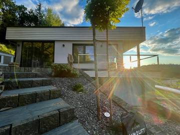 Ferienhaus für 3 Personen, mit Seeblick und Garten sowie Ausblick in Ostthüringen