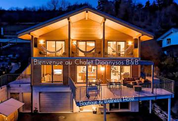 Chambre d’hôte pour 4 personnes, avec jardin ainsi que vue et sauna dans Valais