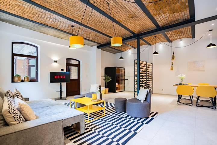 Ferienwohnung für 4 Personen, mit Terrasse und Sauna sowie Ausblick