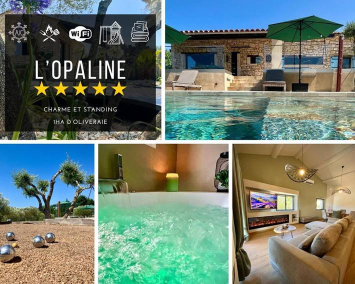 Location de vacances pour 8 personnes, avec jacuzzi ainsi que piscine et jardin à Issirac