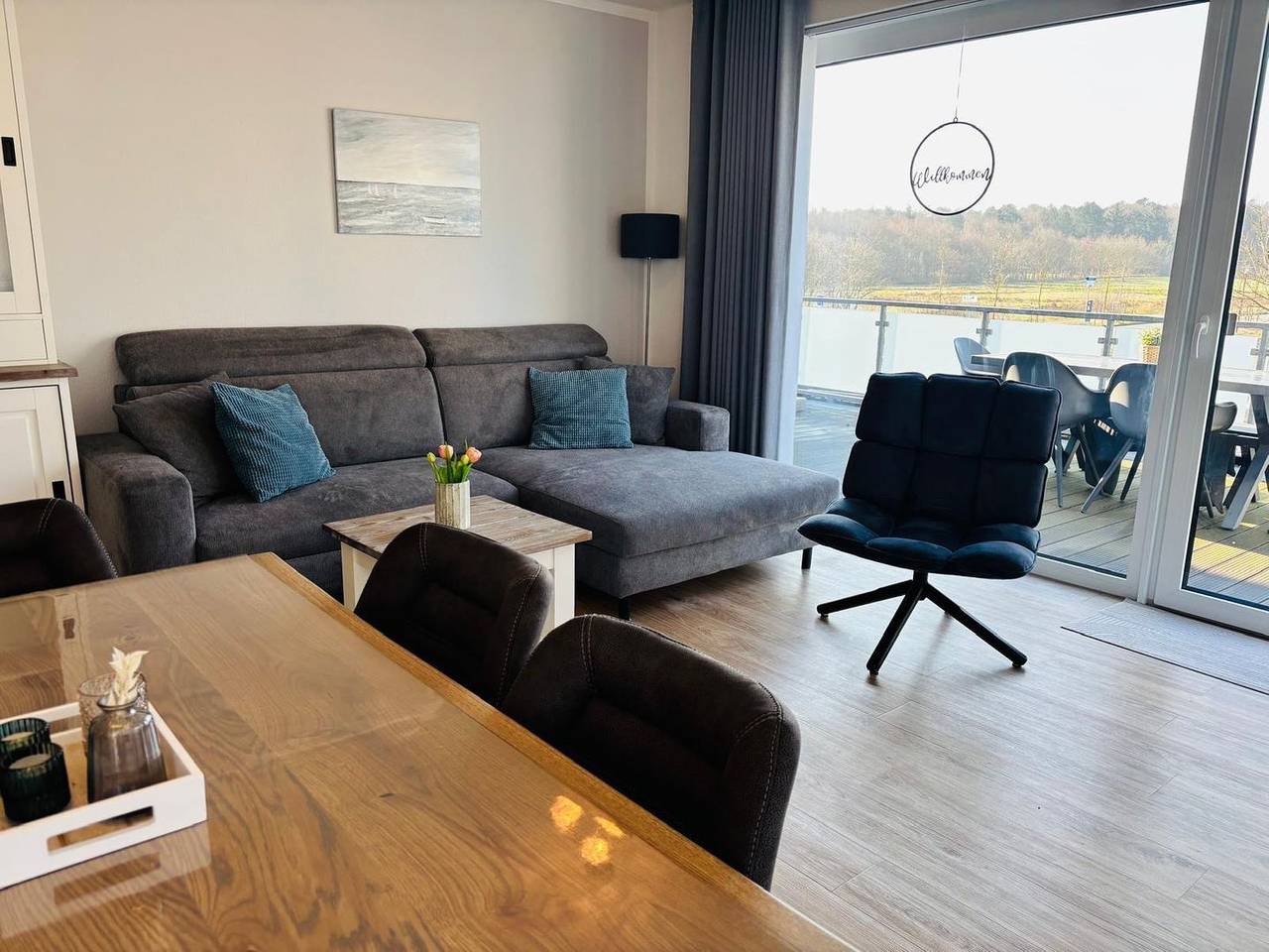 Ganze Wohnung, Quartier Hohe Geest 3 – Familienzeit am Meer. Sauna. Terrasse. Spiel & Spaß. in Sahlenburg Strand, Cuxhaven