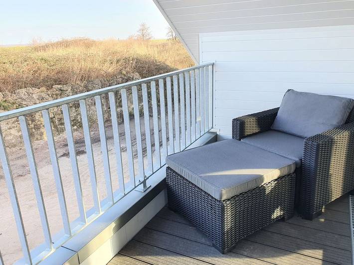 Ferienhaus mit Meerblick für 6 Personen, mit Balkon, kinderfreundlich in Schillig