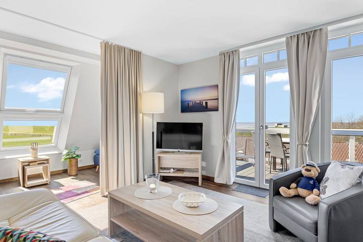 Ferienwohnung für 4 Personen, mit Balkon und Sauna sowie Ausblick