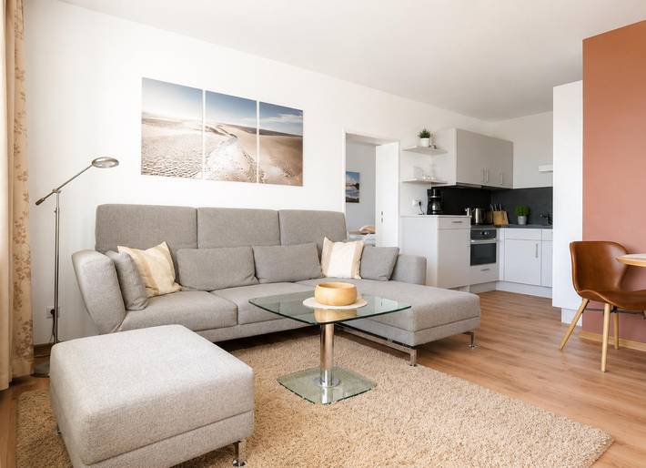 Ferienwohnung für 2 Personen, mit Meerblick und Balkon sowie Pool und Sauna in Döse