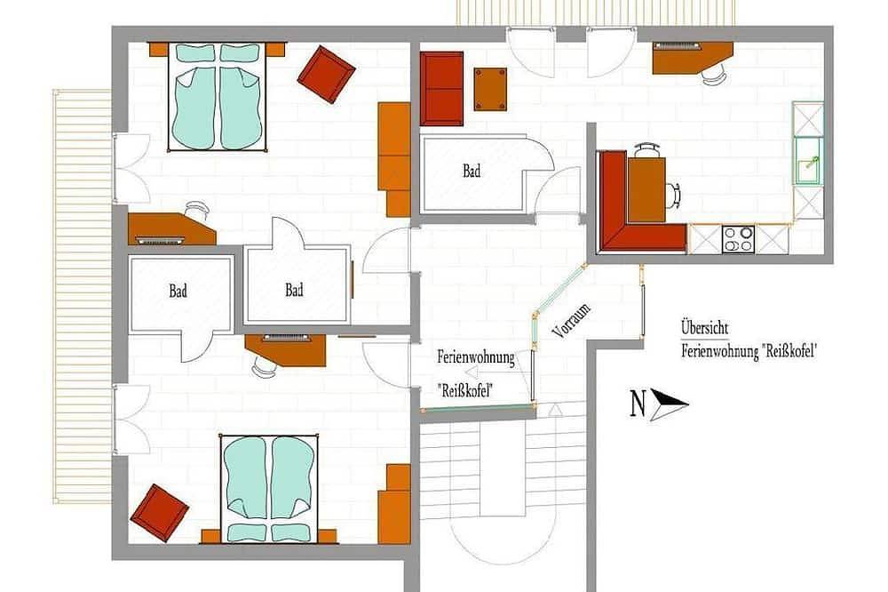 Appartement Typ Reißkofel - Waldpension Ranner in Kreuzeckgruppe, Steinfeld im Drautal