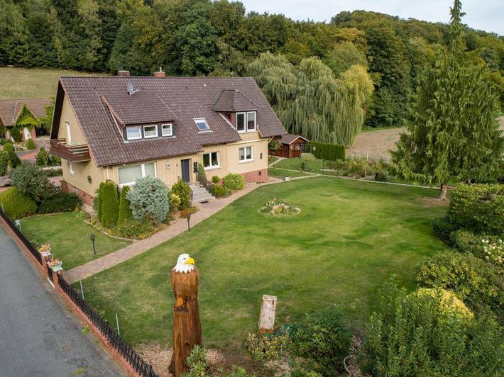 Ferienwohnung für 6 Personen, mit Balkon und Garten sowie Ausblick