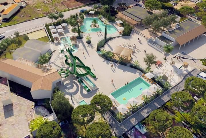 Camping pour 5 personnes, avec jacuzzi et piscine ainsi que terrasse et bassin pour enfant, animaux acceptés au Le Grau-du-Roi - 4