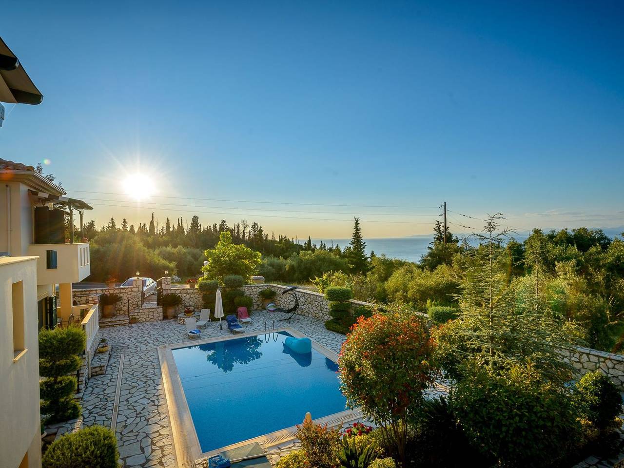 Zwei Villen mit privatem Pool, Aussicht, sehr nah an den Stränden in Kalamitsi, Grecia